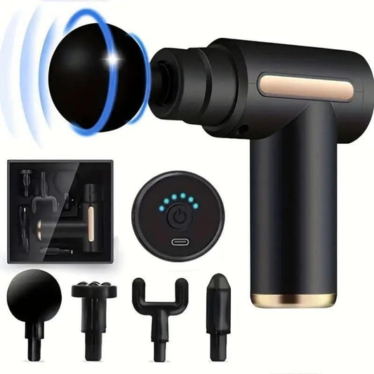 Portable Mini Massage Gun for Immediate Muscle Relief - Perfect for Fitness and Workouts, USB Rechargeable with Lithium Battery, Handheld Electric Fascia Massager for Full Body Use